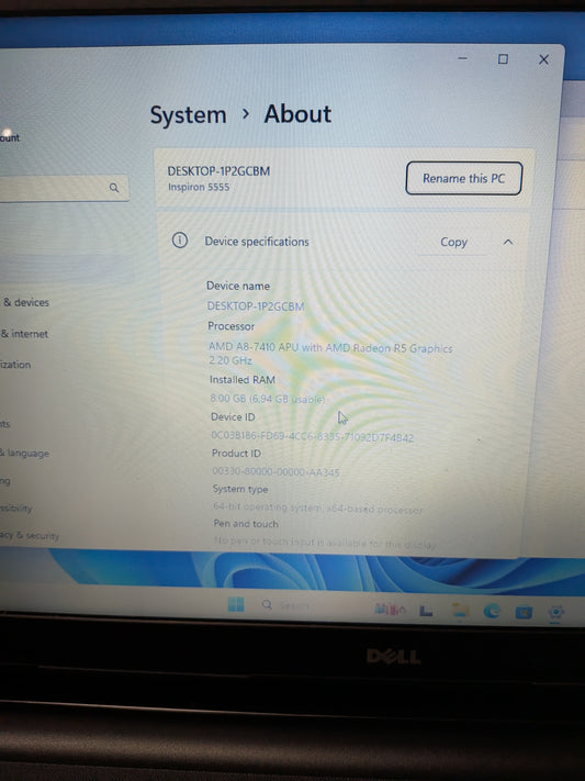 Dell Inspiron laptop windows 11 64 bit