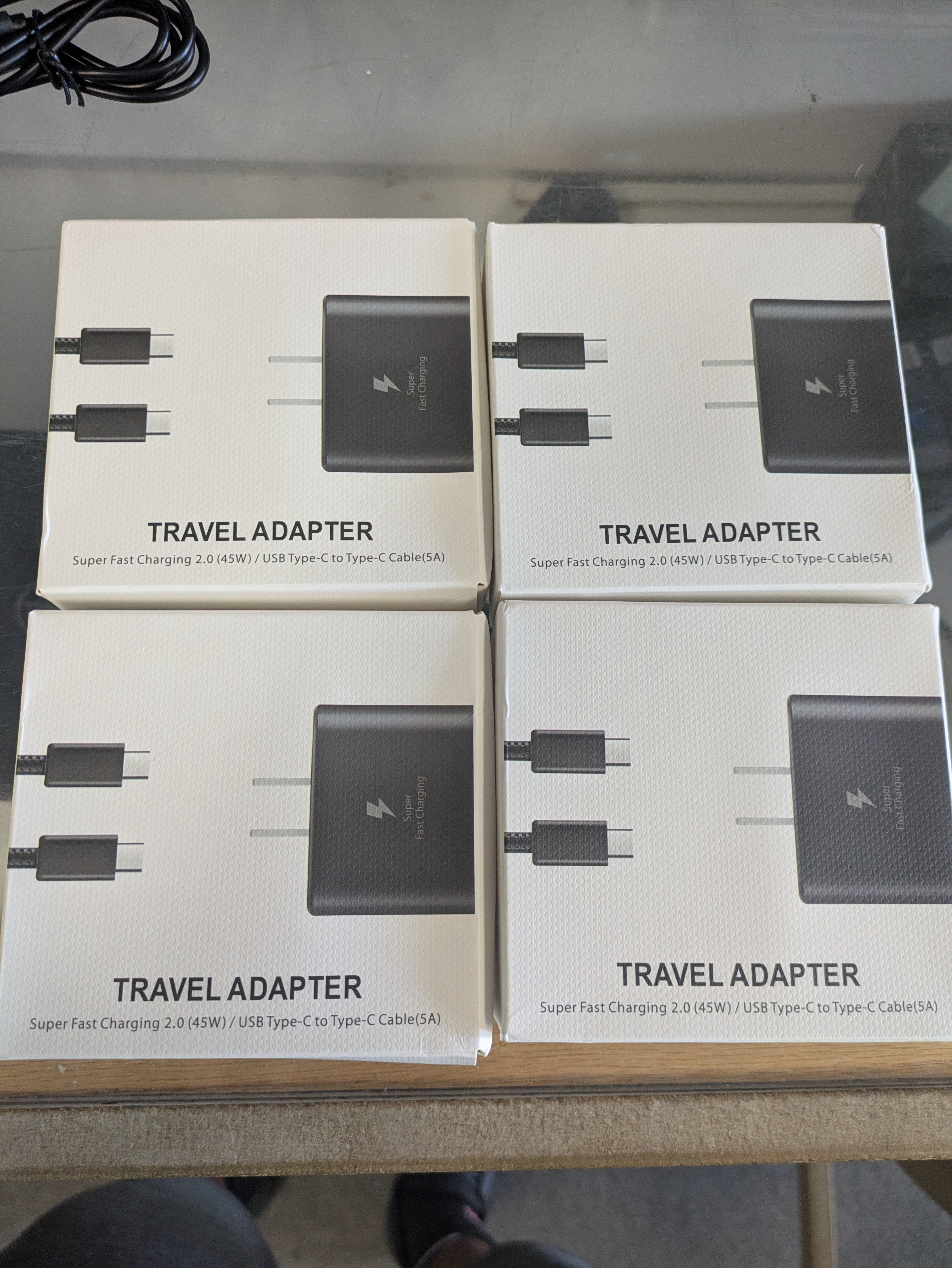 4 45w type c chargers