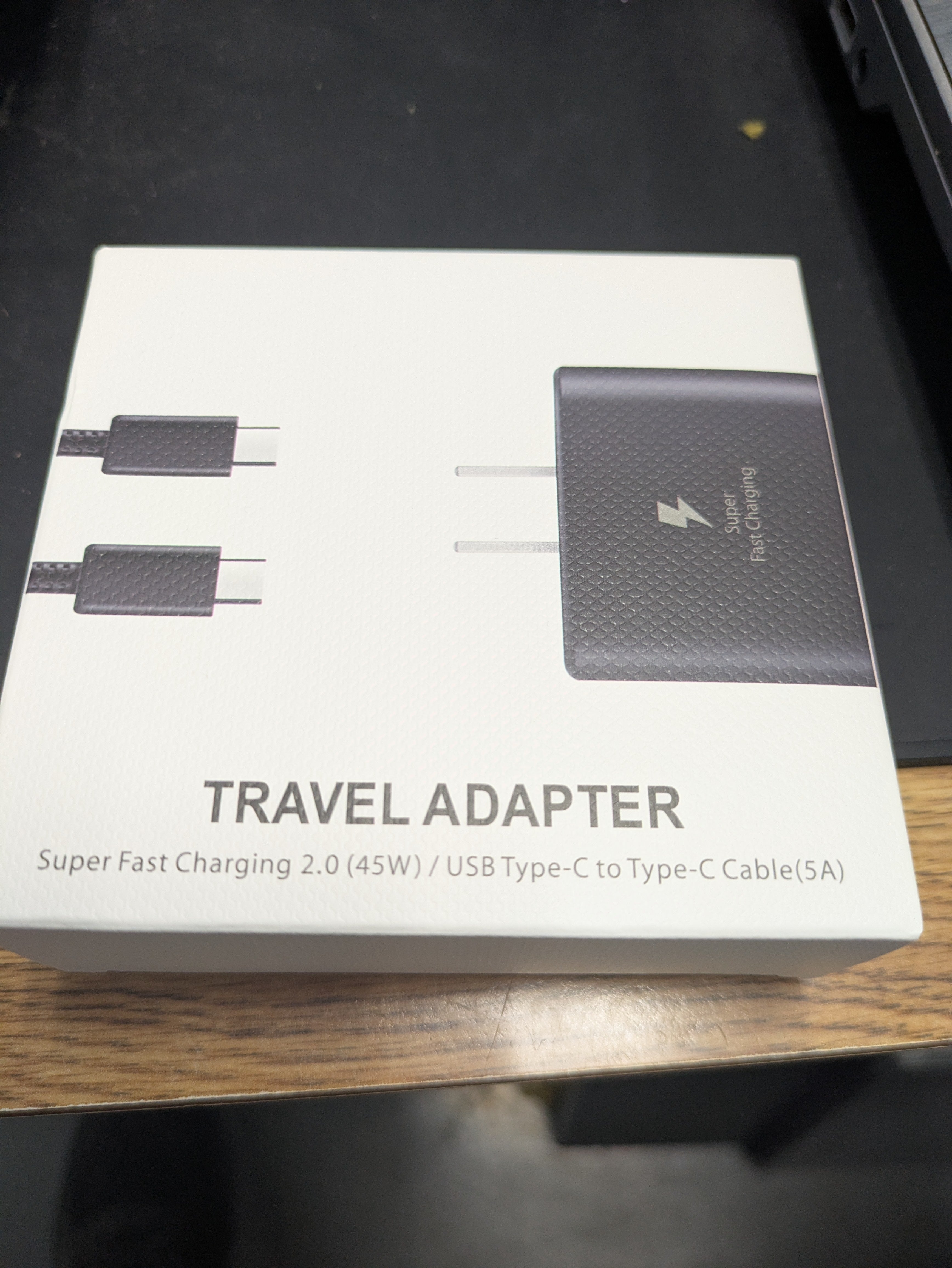 45w type c charger brick and cable