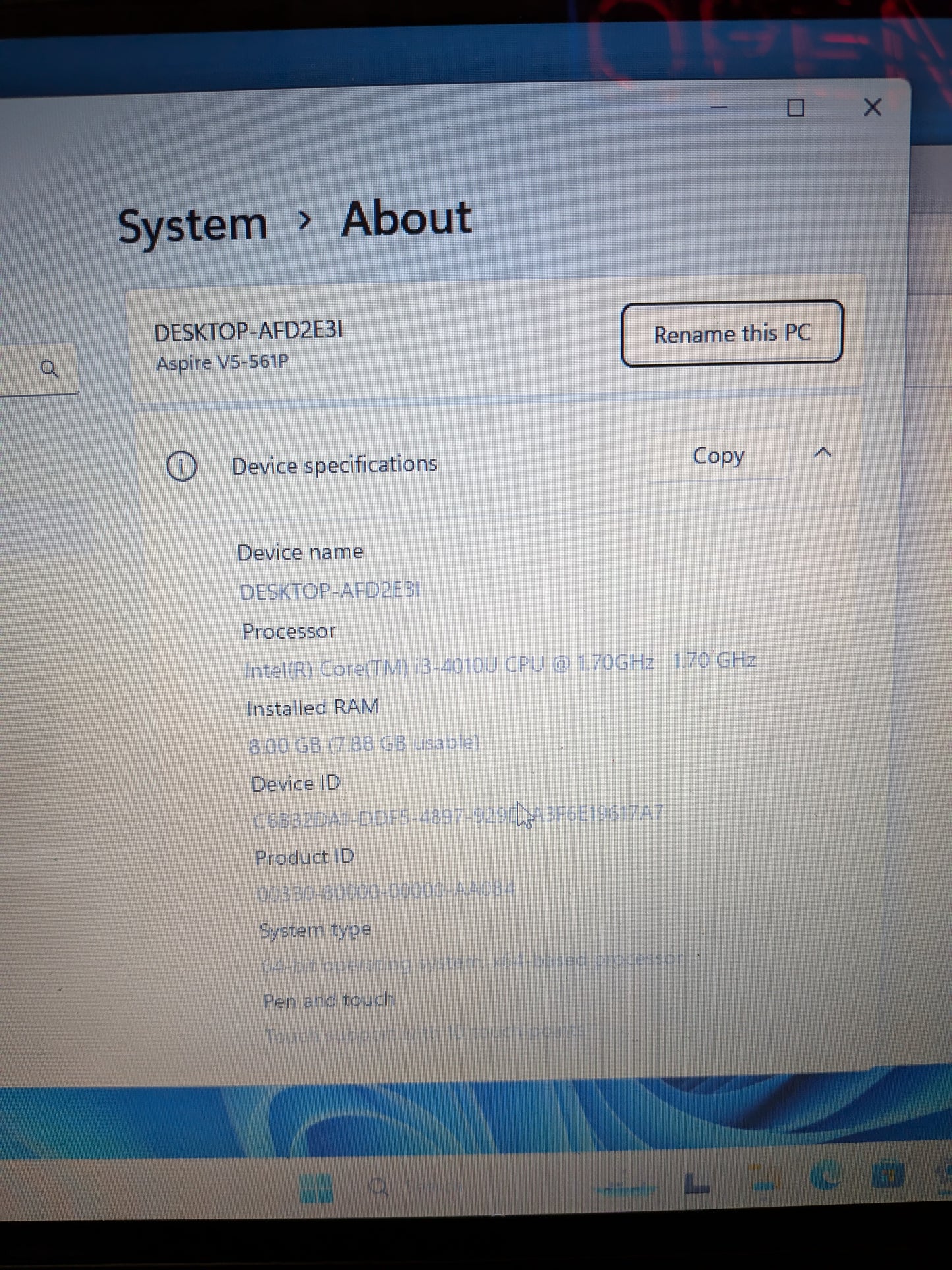 Acer touchscreen laptop windows 11 64 bit